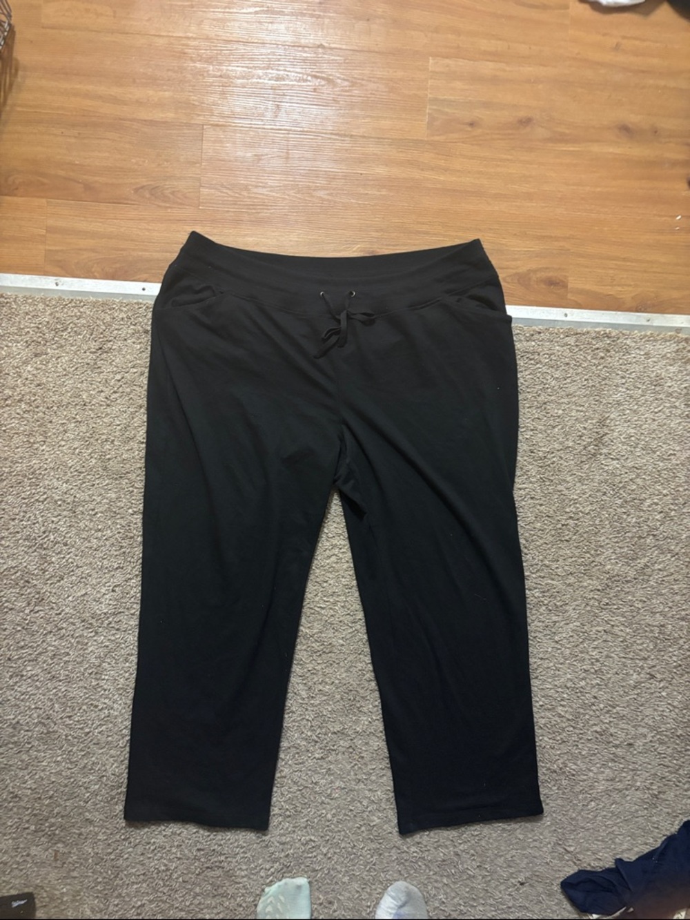 Exertek Woman’s 3X Black Lounge Pants Drawstring Waistband Like New Condition